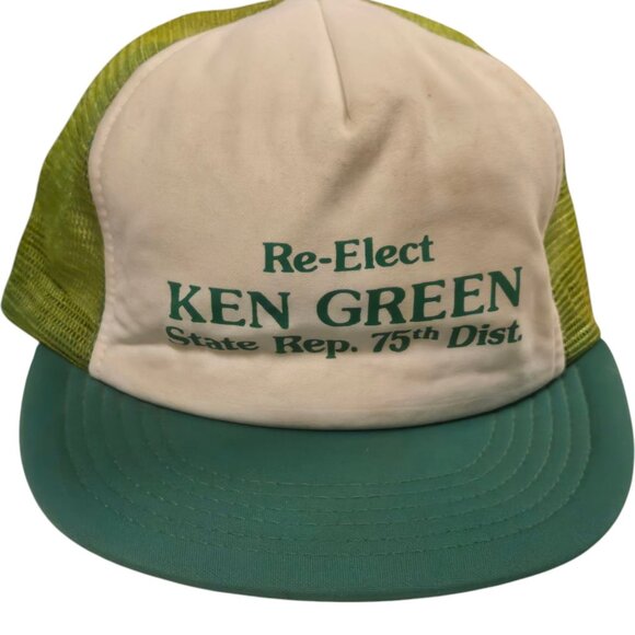 Kansas Politics Trucker Hat Mesh Snapback Cap Ken Green Re Elect 75th District - Picture 9 of 16